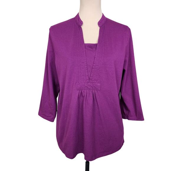 Chic Medium Purple Maroon Blouse - Picture 1 of 4